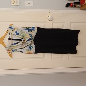 Suzy shier floral scoop neck dress